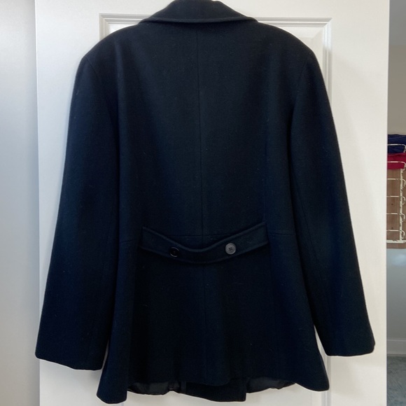 Albert Nipon women’s L black pea coat - Picture 4 of 4